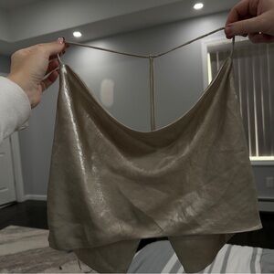 Zara Metallic Tan Top